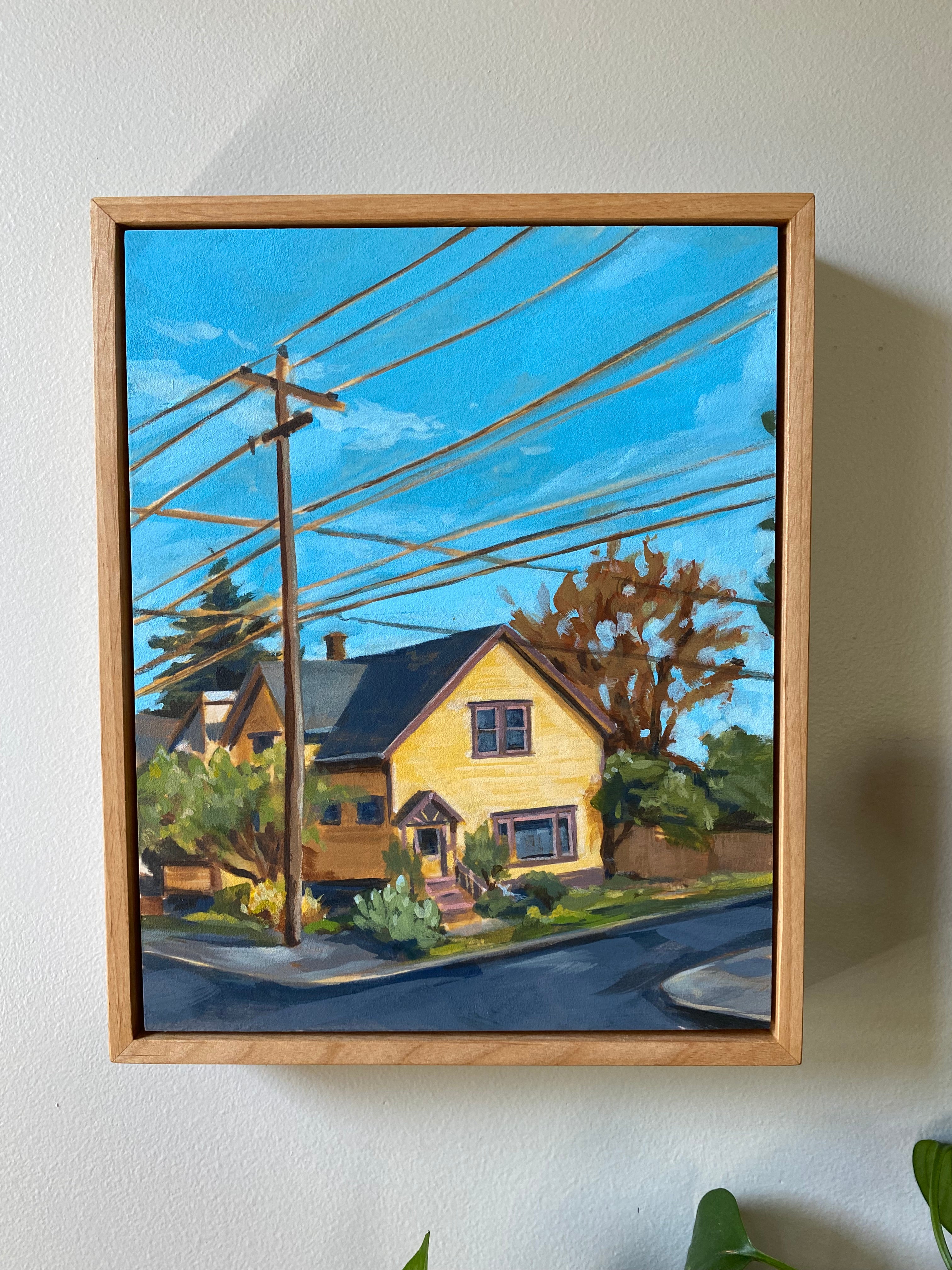 Original Acrylic Painting Happy House 8x10 canvas